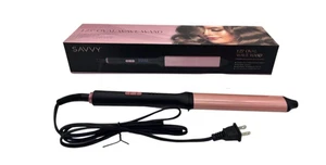 Savvy 1.25" Oval Wave Wand – Pink Curling Iron for Loose Waves & Volume - Picture 1 of 2