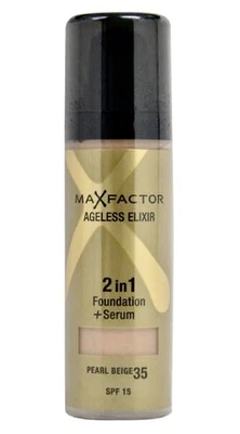 Max Factor Ageless Elixir 2-in-1 Foundation + Serum 35 Pearl Beige - Image 1 of 3