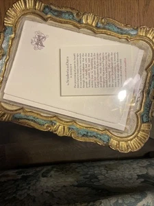 La Scuderia Del Duca Amalfi Italy Five Linen Note Cards 5x7 Monogram ‘K’ - Picture 1 of 4