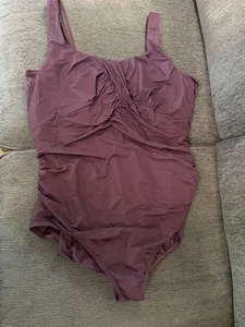 Never Worn~ Lands End One-Piece Purple Swimsuit 20W DDD Underwire Shape Support - Picture 1 of 7