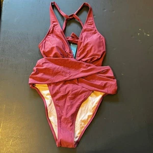 Costume da bagno grande nuovo con etichetta Cupshe Dusty Rose pezzo unico - Foto 1 di 6