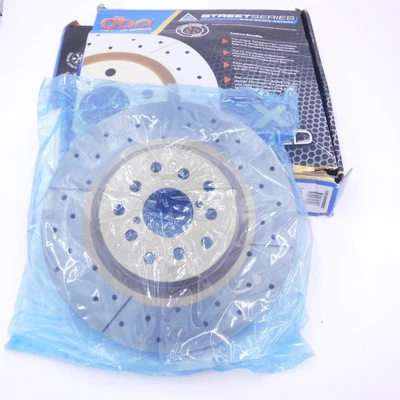 Rotor de freno de disco perforado/ranurado cruzado DBA único para Subaru Legacy 2004-2014 Foto 1 de 3