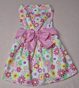 Smoochie Pooch Multi Floral Apron Dress~VGC~Sz L - Picture 1 of 11