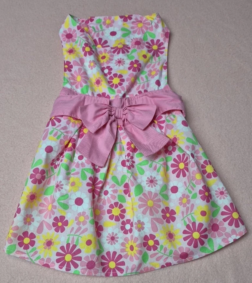 Smoochie Pooch Multi Floral Apron Dress~VGC~Sz L - Image 1 of 4