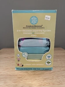 Charlie Banana- 5-pack Reusable All-in-One My First Cloth Diapers with 5 inserts - Picture 1 of 3