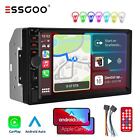 Double 2 DIN 7" Car Stereo Head Unit Carplay Android Auto BT USB Remote Control