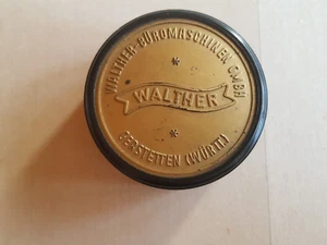 Walther cinta baquelita lata cinta cebada oficina máquina de escribir usada - Imagen 1 de 6