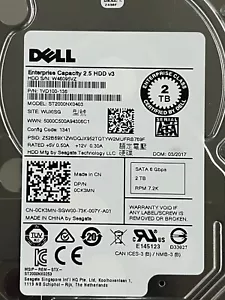 CK3MN DELL SEAGATE 2TB 6G SATA 7.2K 2.5" SFF HDD HARD DRIVE ST2000NX0403 - Picture 1 of 3