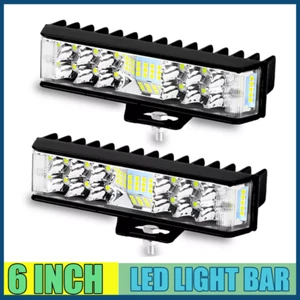 2x 6inch LED Work Driving Light Bar Pods Flood Spot Reverse Fog Lamp Offroad SUV - Picture 1 of 12