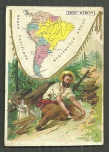 Kartenkarte Südamerika Goldgräber Dion Frères 1890er Jahre - Bild 1 von 1