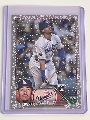 2023 Topps Holiday #H172 Miguel Vargas Rookie Los Angeles Dodgers - Image 1 of 2