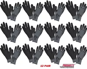 PAR DE GUANTES DE TRABAJO Showa 300B NEGROS Atlas Fit Caucho Natural Recubiertos de Palma 12, medianos - Imagen 1 de 4
