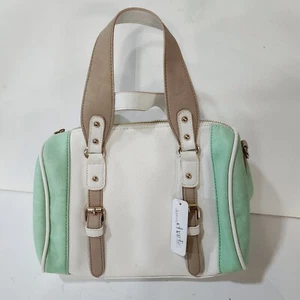 Charming Charlie Womens Medium Size Handbag Mint Green, Cream, Tan - Picture 1 of 7
