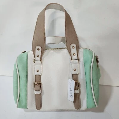 Charming Charlie Womens Medium Size Handbag Mint Green, Cream, Tan - Image 1 of 4