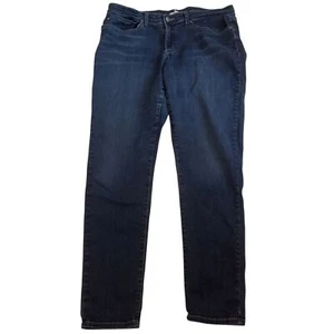 Eileen Fisher Washed Indigo Stretch Straight Leg Jeans Denim Blue Size 14 - Picture 1 of 6