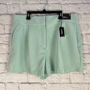 Express Women’s 14 Shortie Super High Rise Shorts Belted Stretch Pastel - Picture 1 of 11