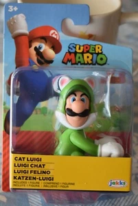 Super Mario CAT LUIGI 2.5" Inch Jakks Figure World of Nintendo 2022 NEW - Imagen 1 de 4