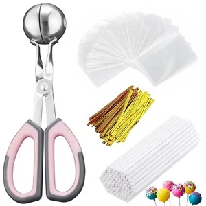 Cake Pop Kit, 100 Cake Pop Sticks, 100 Cake Pop Bags, 100 Twist Ties, 1 Cake ... - Picture 1 of 7