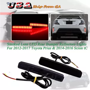 Smoke Rear Foglight Sequential Signal LED Tail Lamps For 14-16 Scion tC, Prius V - Picture 1 of 10