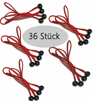 VON ALL-AROUND24 36 x Expanderschlinge 24cm Set Spanngummi Planenspanner + Kugel Plane Zeltgummis