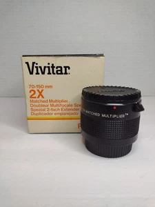 Vintage Vivitar MC 70-150mm 2x Matched Multiplier Lens Adapter w/Caps - Picture 1 of 6