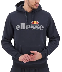 Ellesse Sweatshirt Hoodie Mens Small Boreano Hooded Top Fleece S BLUE - Picture 1 of 1
