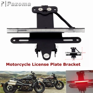 Motorcycle LED Turn Signals Light License Plate Bracket For Harley Sportster S - Picture 1 of 10