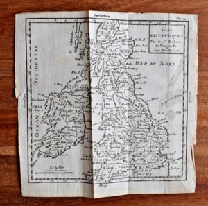 Iles Britanniques CARTE GEOGRAPHIQUE Geographie ROBERT VAUGONDY Gravure 1750 - Bild 1 von 1