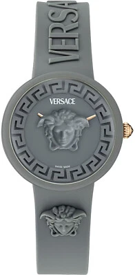 Versace VE8J00124 Icónico Nuevo Medusa Pop Gris Silicona Reloj Mujer NUEVO Foto 1 de 4