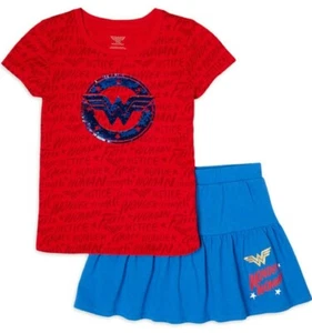 Wonder Woman Girls Graphic Top and Loge Scooter 2-Piece outfit - NWT - Picture 1 of 4