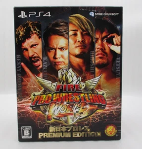 PS4 FIRE PROWRESTLING WORLD New Japan Wrestling Premium Edition w/T-Shirts Japan - Picture 1 of 12