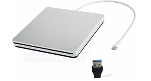 External CD DVD Drive USB C Ultra Slim Portable CD DVD Player Burner/Writer/Rea - Picture 1 of 5