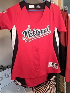 Majestic 2018 DC All Star Game Jersey National League-Cool Base Red, Size Small - Picture 1 of 6