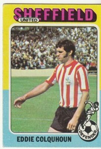 Topps Bazooka Football Trade Card: Eddie Colquhoun Sheffield United