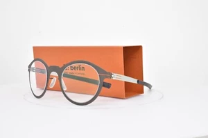 iC! Berlin Eyeglasses 60 Hirschgarten Graphite GREY ROUND PANTO FRAME 45-25-145 - Picture 1 of 10