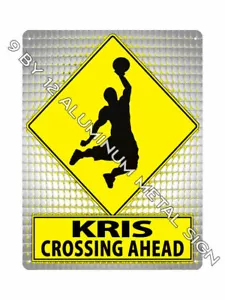 KRIS find your name METAL SIGN NBA Basketball SPORTS mancave decor gift art 843 - Picture 1 of 1