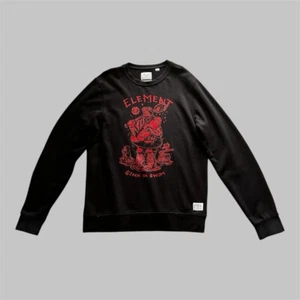 Element x Timber Black Crew Neck Pullover Jumper Sweatshirt Mens XL - Picture 1 of 3