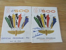 1964 & 1969 Indianapolis 500 Racing Programs Signed By Winner Mario Andretti