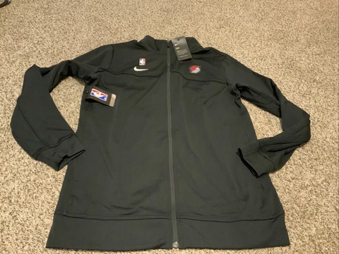 Nike Portland Trail Blazers Full Zip Jacket Men's Size: Large-Tall Black Dri-Fit Cover