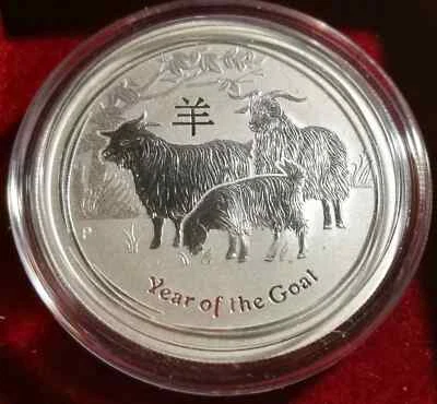 2015 Australia Lunar Goat Sheep 1/2 oz 50 c - Silver Bullion Coin - Perth Mint  - Imagen 1 de 2