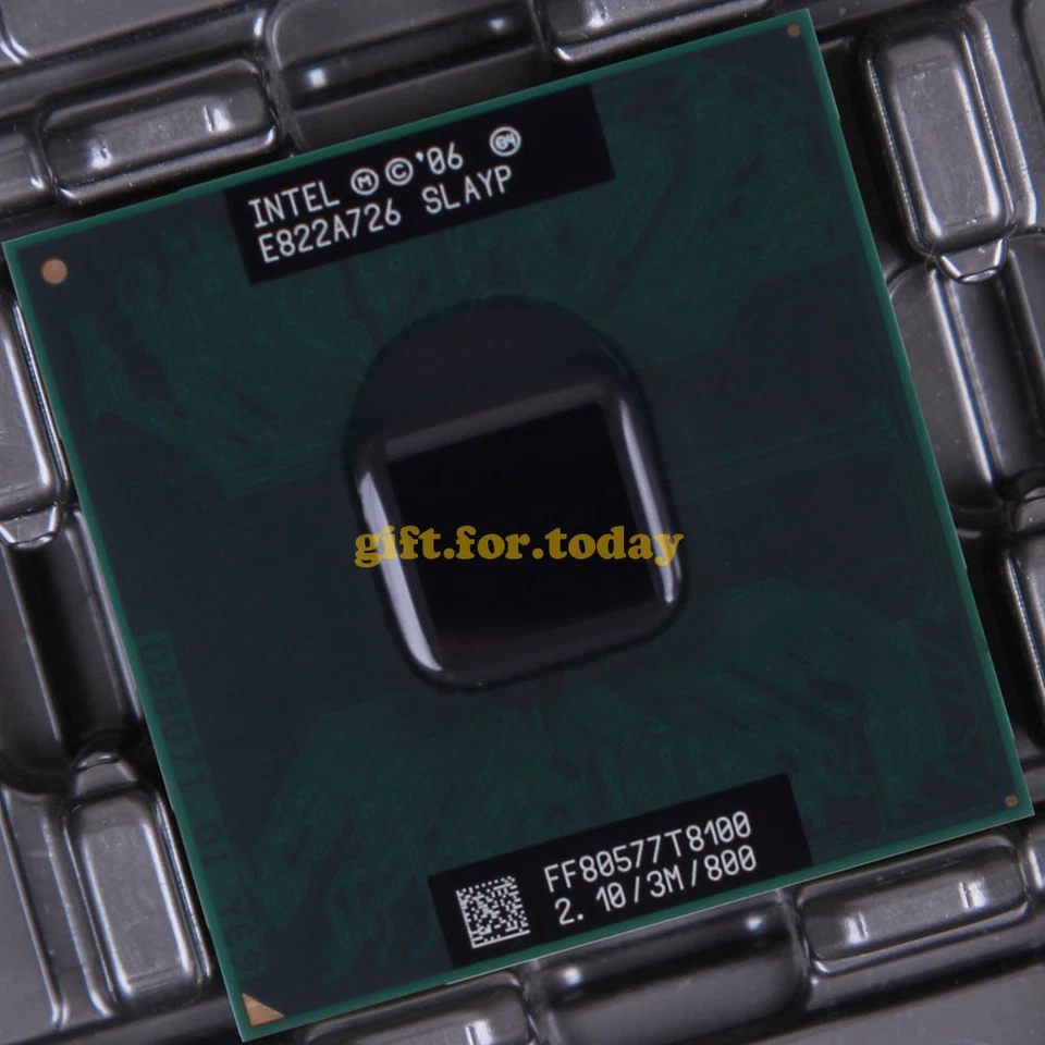 Original Intel Core 2 Duo T8100 2.1 GHz Dual-Core (FF80577GG0453M) Processor CPU - Image 1 of 1