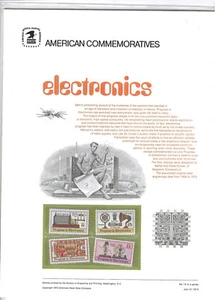 USPS COMMEMORATIVE PANEL #18-ELECTRONICS MNH STAMPS-1973 - Picture 1 of 1