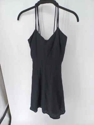 Georges Marciano Womens mini dress Black Size 4 Strappy cross Back wool V-Neck. - Image 1 of 4