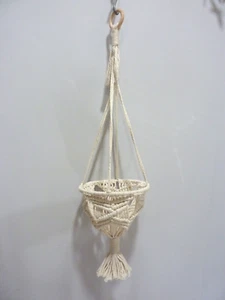 Appendiabiti per piante macramè da appendere cesto bohémien porta vaso soffitto corda fioriera - Foto 1 di 7