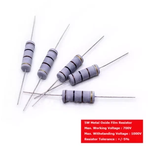 5W 1Ω~1MΩ Resistor Bulk Set (1/100/100K/1MΩ) ±5% New Solder Ready - Picture 1 of 5