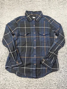 RVCA Shirt Youth Medium Blue Plaid Lumberjack Preppy Flannel Casual Long Sleeve - Picture 1 of 6