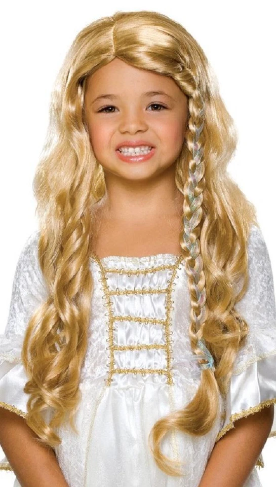 Glamorous Princess Wig Renaissance Fancy Dress Child Costume Accessory 3 COLORS - Image 1 of 1