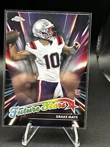 2024 Topps Chrome Football Drake Maye Future Stars RC FS-3 New England Patriots - Picture 1 of 2