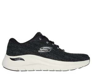 Skechers Men's Arch Fit 2.0 - Road Wave Sneaker Black/White - 232701-BKW, Black - Picture 1 of 5