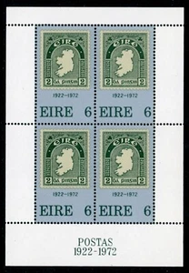 Ireland 1972, First Irish Stamps S/S request position Sc 326a, SG MS324, Hib MS1 - Picture 1 of 18